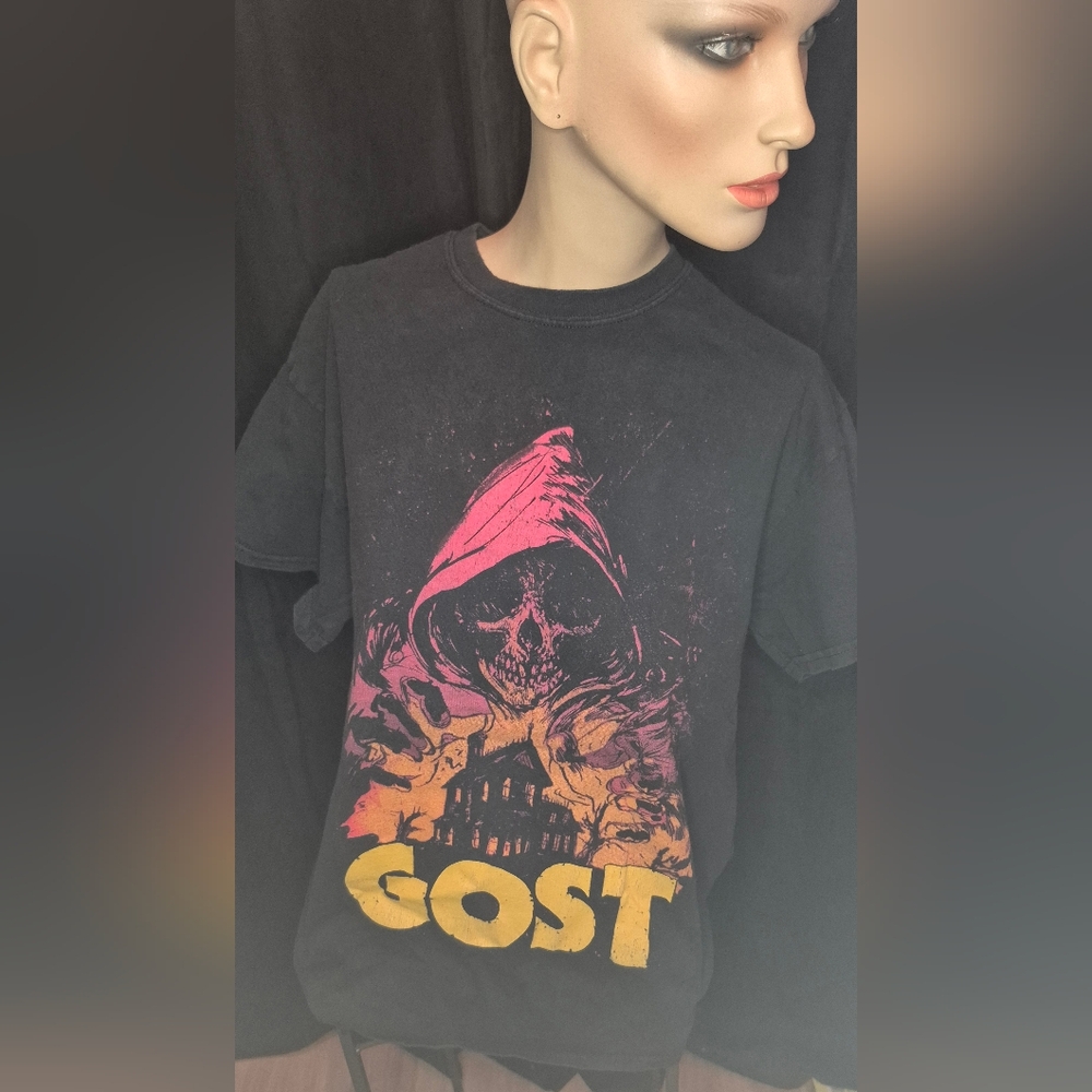 Gost Band Black Cotton T-Shirt